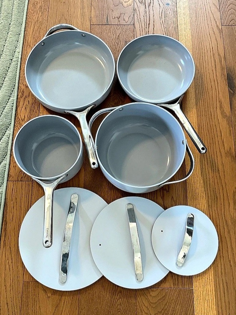 Caraway Ceramic Non-Stick Cookware Set Gray